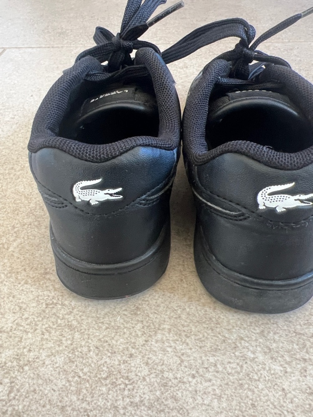 Black Lacoste Sneakers & Black/White Vans-Style Low Tops - Picture 8 of 11